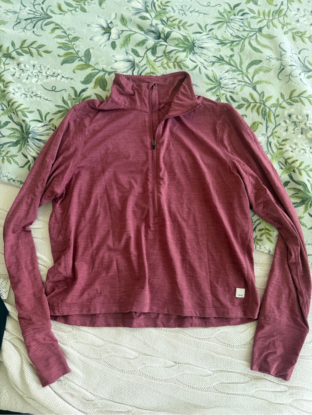 Vuori Women's Quarter-Zip Pullover - Dusty Rose